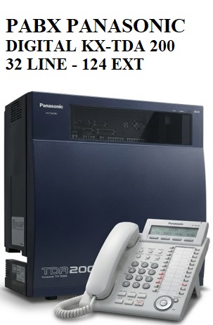 Jual PABX Panasonic KX-TDA200 lengkap dengan instalasi, setting VoIP, maintenance, dan service untuk kebutuhan komunikasi kantor dan perusahaan.